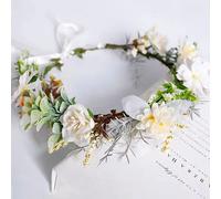 1 pezzo Fascia per capelli con decorazione floreale in stile boschivo per ragazze più grandi Colore unico,PiantePoliestere