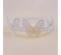 1 pezzo Fascia per capelli con farfalla in pizzo, fascia elegante in rete e pizzo con farfalla, adatta per bambini, bambini piccoli, neonati e bebè, per vacanze, matrimoni, feste, accessori per capell