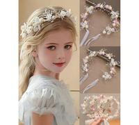 1 pezzo Fascia per capelli con fiore di perle per ragazze, accessori per capelli bohémien fatti a mano, adatti per festival, viaggi, feste, matrimoni, fotografia PianteABS