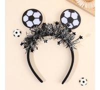 1 pezzo Fascia per capelli con glitter nera e bianca per il Mondiale 2026, accessorio da tifosa per il Mondiale di calcio di USA/Canada/Messico, alla moda per ragazze, per la partita di calcio, festa 