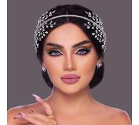 1 pezzo Fascia per capelli da sposa di lusso con diamanti, accessorio per capelli da matrimonio, accessori per San Valentino Tagli UnicaRitrattoLega di rame