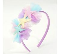 1 pezzo Fascia per capelli in rete a forma di stella marina colorata, stile vacanziero con creature marine, adatta per decorare accessori per capelli per adolescenti nella vita quotidiana primaverile 