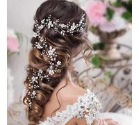1 pezzo Fascia per capelli intrecciata fatta a mano con fiore, accessori per capelli in stile Mori in rattan, per spose eleganti, diademi da matrimonio Tagli Unicastampa dappertuttoLega di rame