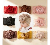 1 pezzo Fascia per capelli neonato con motivo floreale, accessorio per capelli neonato alla moda e carino, accessorio per capelli in nylon morbido, regalo di San Valentino Tagli UnicaPiantePoliestere
