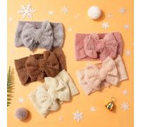 1 pezzo Fascia per capelli per neonati, nuova morbida e carina fascia con fiocco per l'autunno/inverno per neonati Tagli UnicaNatalePoliestere