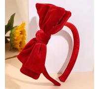 1 pezzo Fascia per capelli rossa e rosa per bambine, fiocco per capelli, cerchietto, colore unito, accessorio per capelli invernale, colore unito, accessorio per capelli per bambini 1 pezzo-rosso,1 pe