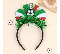 1 pezzo Fascia per capelli verde con paillettes a tema Coppa del Mondo 2026 Messico, accessorio per capelli per la partita di calcio e la festa di visione. Seguici per i nostri ultimi design e approfi