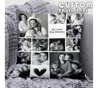 1 pezzo Federa per cuscino personalizzata con foto stampata, cuscino con foto personalizzata, federa stampata su un lato per Madre/Padre/Ringraziamento/Festa del Papà, crea la tua federa con foto, ott