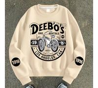 1 pezzo Felpa casual vintage con stampa di bicicletta, collo tondo, morbida e confortevole, adatta per l'uso casual quotidiano in primavera e autunno. 6Y,7Y,8Y,9Y,10Y,4Y,5Y,14Y,11Y,12Y,13Y,16Y,15YGeom