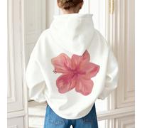 1 pezzo Felpa con cappuccio foderata termicamente per ragazza pre-adolescente, abbigliamento caldo e spesso per studenti giovani, adatto per bambini, top a maniche lunghe per autunno/inverno, stile Y2