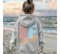 1 pezzo Felpa con cappuccio foderata termicamente per ragazza pre-adolescente, abbigliamento invernale caldo per giovani, adatto per bambini, top a maniche lunghe per autunno/inverno, stile Y2K/casual