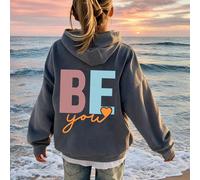 1 pezzo Felpa con cappuccio foderata termicamente per ragazza pre-adolescente, abbigliamento invernale caldo per giovani, adatto per bambini, top a maniche lunghe per autunno/inverno, stile Y2K/casual