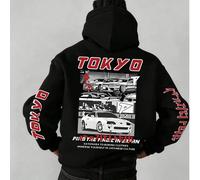 1 pezzo Felpa con cappuccio imbottita e termica con stampa di auto per ragazzi pre-adolescenti, giacca invernale calda per studenti giovani 6Y,7Y,8Y,9Y,10Y,14Y,11Y,12Y,13YPoliestere