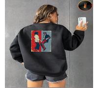 1 pezzo Felpa con stampa della scena di ballo di Uma Thurman e John Travolta in Pulp Fiction, per donna, calda e alla moda L,M,S,XL,XSLettere,sloganTessuto composito