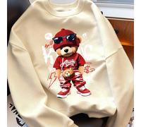 1 pezzo Felpa girocollo con stampa New York per ragazzo pre-adolescente, pullover caldo per autunno/inverno, top casual a maniche lunghe per studenti giovani, adatto per sport, tempo libero, uso quoti