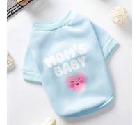 1 pezzo Felpa per animali domestici con stampa a cuori rosa e blu, senza cappuccio, per tenersi al caldo, festa, amore, San Valentino L,M,S,XL,XS,XXL,XXSGeometrico,LettereTessuto