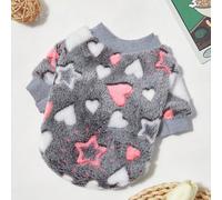 1 pezzo Felpa senza cappuccio rotonda e imbottita da cane in flanella, con stampa di stelle d'amore, adatta per animali domestici L,M,S,XL,XS,XXL,XXSGeometrico,Lettere,stampa dappertuttoTessuto