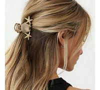 1 pezzo Fermaglio per capelli a forma di conchiglia e stella marina - Fermaglio per capelli da vacanza al mare, adatto per capelli sottili/spessi/ricci, adatto per acconciature quotidiane/vacanza/spia