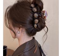 1 pezzo Fermaglio per capelli elegante e minimalista con grandi perle finte, materiale acrilico, adatto per feste, pendolarismo, abbinamento di outfit, accessorio per capelli invernale, fermaglio a pi