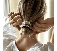 1 pezzo Fermaglio per capelli in metallo minimalista e cavo a doppio strato, elastico per capelli da donna, accessorio per capelli alla moda, fermatrecce, fasce elastiche per capelli, corda per capell