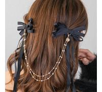1 pezzo Fermaglio per capelli retrò a forma di cuore e fiocco, adatto per feste, raduni e uscite, accessori diabolici per San Valentino, barrette per capelli, fermagli per capelli, accessori eleganti,