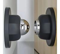 1 pezzo Fermaporta magnetico forte, fermaporta magnetico per la parte inferiore della porta, nastro adesivo biadesivo, fermaporta decorativo nero opaco, materiale in silicone per la riduzione del rumo
