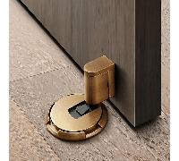 1 pezzo Fermo magnetico per porta in acciaio inossidabile - Silenzioso, resistente al vento, forza magnetica regolabile, assicura la chiusura sicura della porta rame,argento,oro brillante,Nero A,2 pez