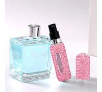 1 pezzo Flacone spray per profumo nobile con diamanti, da 5 ml, con strass scintillanti, vuoto, portatile, a nebulizzazione fine, ricaricabile, mini spruzzatore per profumi, per il confezionamento e l