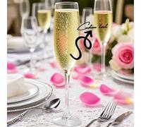 1 pezzo Flute da champagne personalizzato | Flute da champagne con incisione personalizzata, regalo per amanti dello champagne | Regalo divertente per matrimonio, compleanno, Natale, festa, decorazion