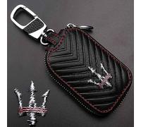 1 Pezzo FOB Chiave dell'automobile Cover per Maserati MC20 Ghibli Levante GTS Quattroporte Badge Custodia Auto Portachiavi in Pelle Auto Emblem Accessori,B
