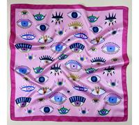 1 pezzo Foulard elegante con stampa occhio in stile Y2K, accessorio per capelli in seta Tagli UnicaTessuto