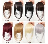 1 pezzo Frangia sintetica colorata con molletta per donne, extension per capelli invisibili e senza cuciture, aspetto naturale, adatte per studenti e uso quotidiano, colori assortiti (il colore può va