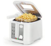 1 pezzo Friggitrice da 2,5 litri, 1650W, rivestimento antiaderente, cestello estraibile, controllo multi-temperatura, bobina di riscaldamento efficiente, finestra di visualizzazione trasparente, spia