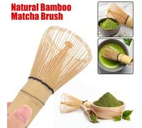 1 pezzo Frullino per Matcha, Pennello in bambù per tè, Mescolatore per tè verde, per uso domestico e per il ritorno a scuola Tagli Unica,2 pezzi,Cucchiaio - Argentobamboo