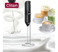 1 Pezzo Frustino A Mano A Schiuma Potente Alimentato Da 2 Batterie Aa Per Latte - Miscelatore Per Bevande Con Frusta Per Caffè, Mini Frusta Per Cappuccino, Frappé, Matcha, Cioccolata Calda, Con Suppor