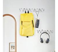 1 pezzo Gancio da parete in metallo argento con design a onda creativo - Un elegante appendiabiti in stile nordico con una forma curva liscia, adatto per l'organizzazione domestica, la decorazione di 