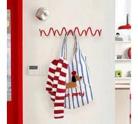 1 pezzo Gancio da parete in metallo dal design a onde - Eleganti portaabiti e portacappelli in stile nordico con forme curve lisce, adatti per l'organizzazione domestica, la decorazione di hotel e l'e