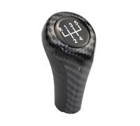 1 pezzo Gear Shift Knob, Chrome Matte Carbon Fiber for Compatible Models, Universal Manual Stick Knob Sostituement with Adapters, Easy Installation Sporty Design (5 Speed Fibre)