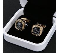 1 pezzo Gemelli da uomo in metallo argento vintage con motivo a righe ondulate, accessori regolabili per polsini di camicie, adatti per uso casual, Ognissanti, scuola, elegante, matrimonio, regalo per