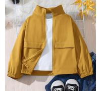 1 pezzo Giacca classica semplice e casual nera a maniche lunghe aperta davanti, adatta per andare e tornare da scuola, stile classico, adatto per vestiti ragazzo, ritorno a scuola, divisa scolastica, 
