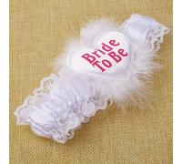 1 pezzo Giarrettiera da sposa, set decorativo per matrimonio - La mia giornata di nozze si risveglia, giarrettiera bianca per la coscia - Festa di nozze - Sposa - Addio al nubilato - Regalo per damige