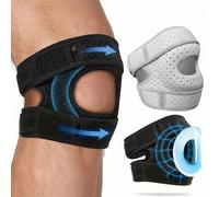 1 pezzo - Ginocchiera elastica regolabile per fastidi al ginocchio, manicotto di compressione per il ginocchio, ginocchiere da allenamento per donne e uomini - Adatto per basket, tennis, fitness, cors