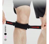 1 pezzo Ginocchiera in silicone per uomo, cinturino per la rotula, supporto per mezzo menisco, protezione per il ginocchio adatto per saltare la corda, badminton, basket, adatto per fitness, corsa, ci