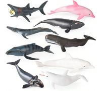 1 pezzo Giocattoli modello di animali realistici, inclusi balena blu, balena grigia, balena, delfino, balena gobba e altri animali , adatti per decorare acquari e vasche da pesce, ideali come giocatto