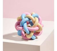 1 pezzo Giocattolo a sfera intrecciata con campanello, adatto per gatti e cani di piccola taglia, per l'intrattenimento degli animali domestici, il rincorrere e il divertimento (adatto per razze di pi