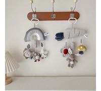 1 pezzo Giocattolo a sonagli da appendere al passeggino per neonati, giocattolo d'attività a cartone animato in stile Ins, decorazione per passeggino neonato, adatto come regalo per bambini gufo,carot