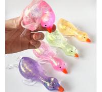 1 pezzo Giocattolo antistress morbido e lento al rimbalzo a forma di oca/anatra/pinguino/animale con cristalli glitterati, carino e adatto a tutte le età, ideale come regalo per vacanze, compleanni, P