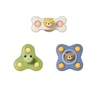 1 pezzo Giocattolo da bagno a ventosa a forma di aereo per bambini, giocattolo sensoriale e di sviluppo a tema cartone animato, adatto come regalo per Pasqua, Carnevale, Ramadan Rana di 3 pagine,Orso