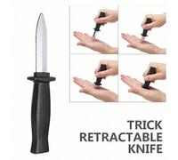 1 pezzo Giocattolo di scena, Coltello retrattile in plastica, Scherzo e trucco magico, Coltello finto spaventoso e divertente Tagli Unica,10 pezzi,2 pezzi,4 pezziABS
