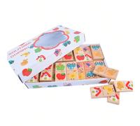 1 Pezzo Giocattolo Educativo In Legno Domino Garden Puzzle per Bambini Regalo Gioco di Costruzione Pila Solitario Focato Primo Giocattolo di Educazione per Ragazzi E Ragazze, Scuola, Studente, Articol